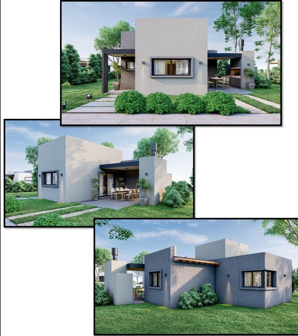 CASA MINIMALISTA TRES AMBIENTES LA ARBOLADA | MERLO | LOTE 1 VIVIENDA 2