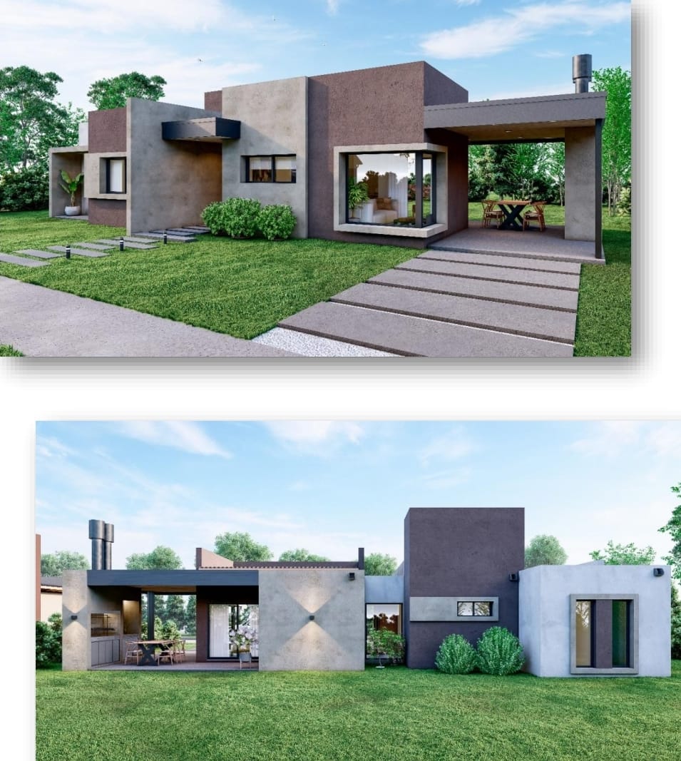 CASA MINIMALISTA DE 3 AMBIENTES LA ARBOLADA | MERLO | LOTE 6 VIVIENDA 1