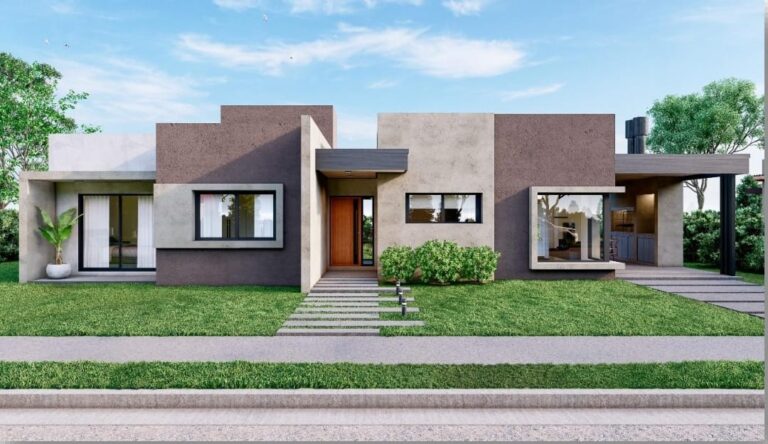 CASA MINIMALISTA DE 3 AMBIENTES LA ARBOLADA | MERLO | LOTE 6 VIVIENDA 1