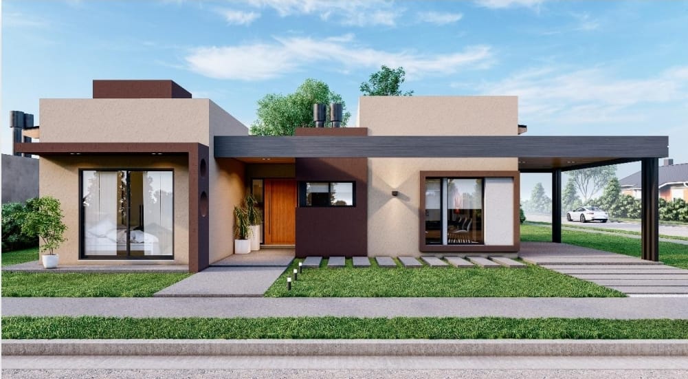 CASA MINIMALISTA DE 3 AMBIENTES LA ARBOLADA | MERLO | LOTE 6 VIVIENDA 2