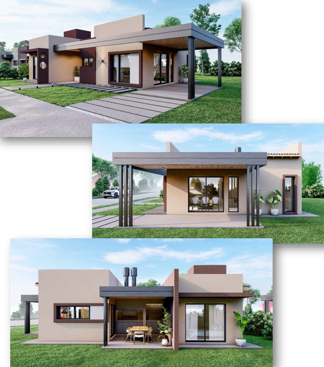 CASA MINIMALISTA DE 3 AMBIENTES LA ARBOLADA | MERLO | LOTE 6 VIVIENDA 2