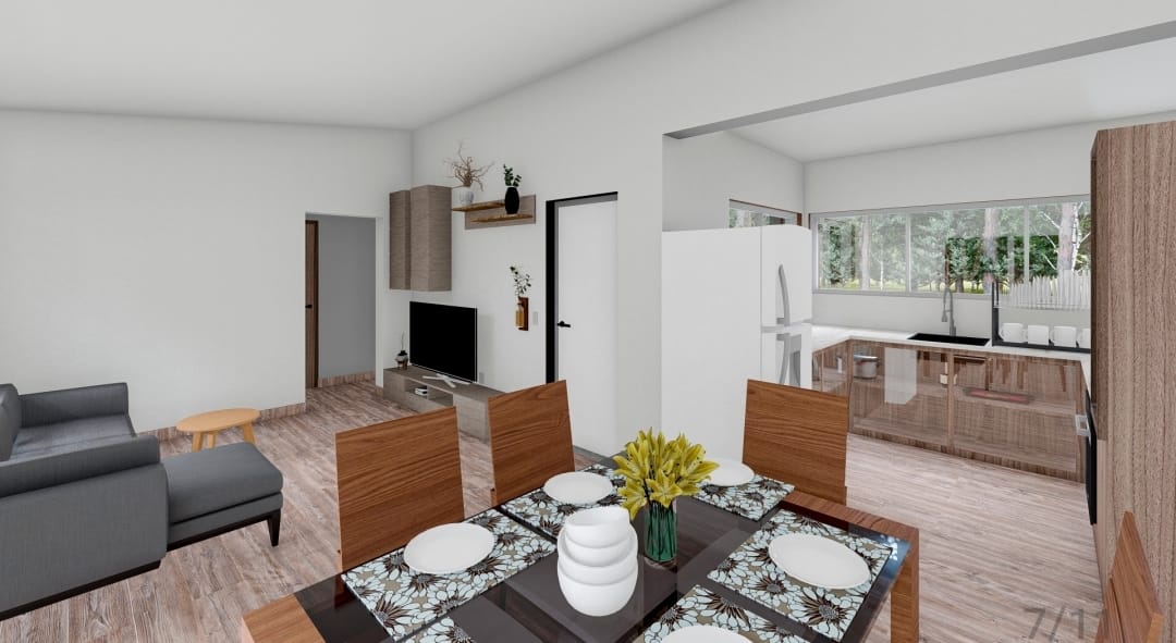 CASA DE 3 HABITACIONES | CARPINTERIA